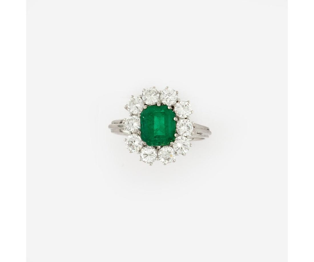 ANELLO IN SMERALDO E DIAMANTI - EMERALD AND DIAMOND RING (1 of 1)