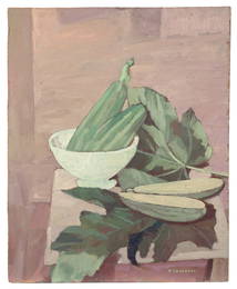 FELICE CASORATI   1883-1963 Zucchini  1942  - FELICE CASORATI   1883-1963 Zucchini  1942