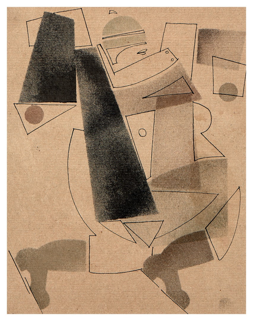 VLADIMIR VASILÉVICH LEBEDEV  1891-1967 Lotto di tre acquerelli cubisti  - VLADIMIR VASILÉVICH (1 of 3)