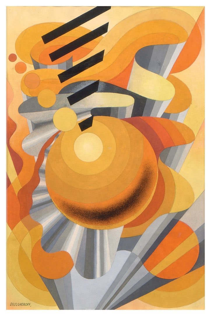 NICOLAS DIULGHEROFF  1901-1982 La perfezione - variante dal ciclo "Aeropittura" del 1935  Anni '70 (1 of 1)