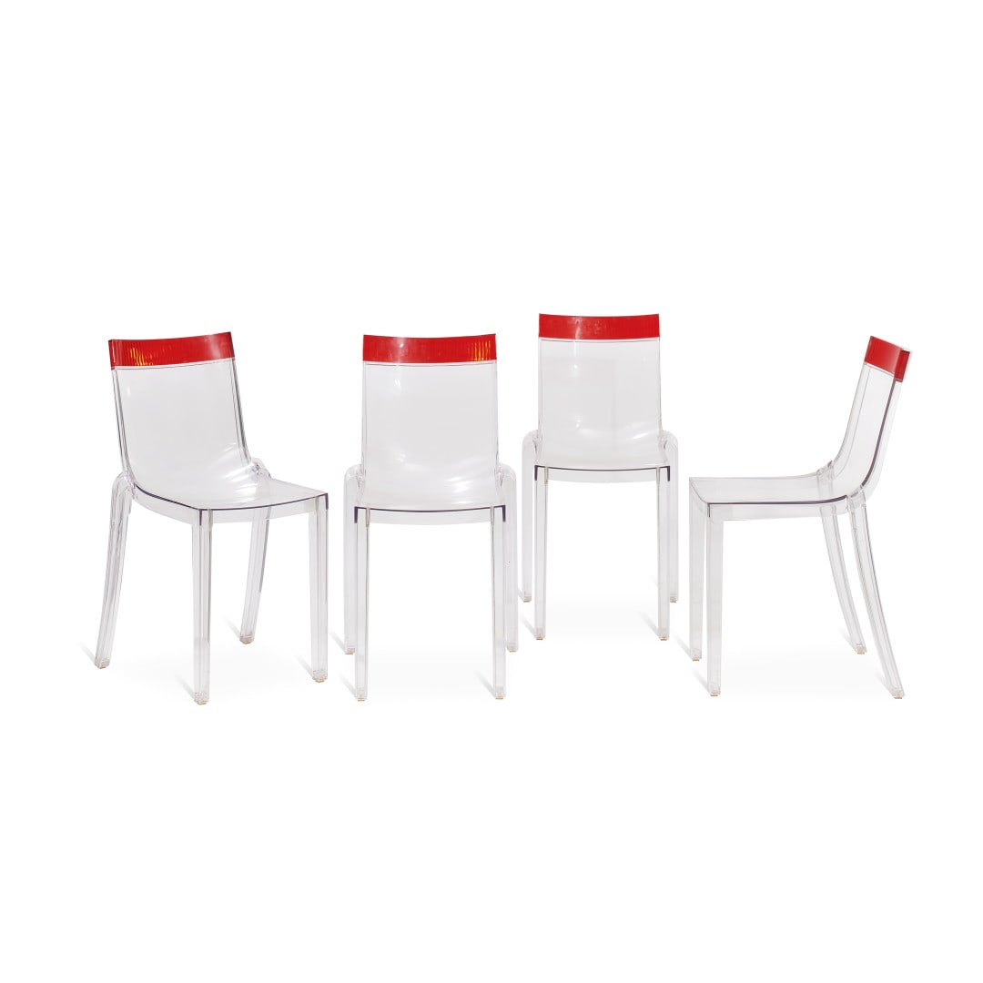 PHILIPPE STARCK CON EUGENI QUITLLET Quattro sedie ‘Hi Cut’ per Kartell anni 2000 - PHILIPPE: Policarbonato. Lievi segni del tempo. 87,00 x 48,00 x 50,00 cm (4) - Polycarbonate. Minor wear marks. 34.25 x 18.90 x 19.68 in. (4)