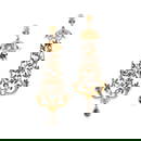 Paio di orecchini pendenti in diamanti e smalti  - PAIR OF DIAMOND AND ENAMEL PENDent EARRINGS