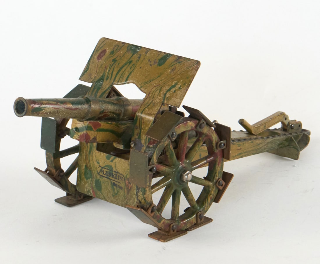 Cannone - Cannon: MARKLIN - MADE IN GERMANY Cannone Anni '30 in metallo. Ottime condizioni 29,00 cm - MARKLIN - MADE IN GERMANY Cannon 30s Tinplate. Excellent condition. 11.42 in.