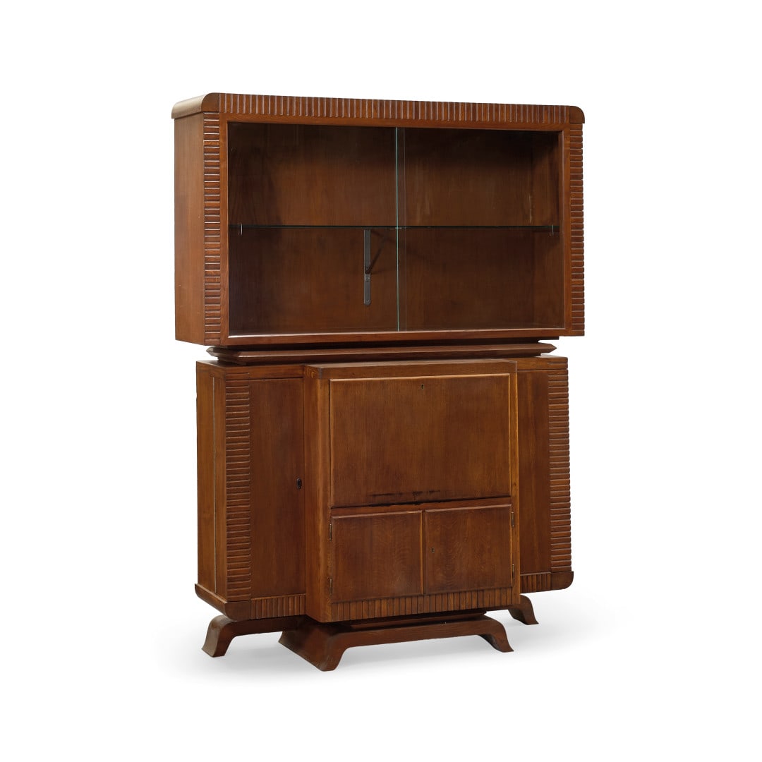 VITTORIO VALABREGA 1861-1952 Mobile bar anni ‘40 - VITTORIO VALABREGA 1861-1952 Bar cabinet: Legno, vetro. Difetti. 190,00 x 144,00 x 50,00 cm - Wood, glass. Defects. 74.80 x 56.69 x 19.68 in.