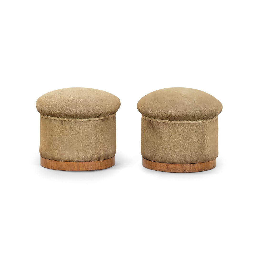 DUE POUF  Italia anni '30  - Two pouf  Italy 1930s (1 of 1)