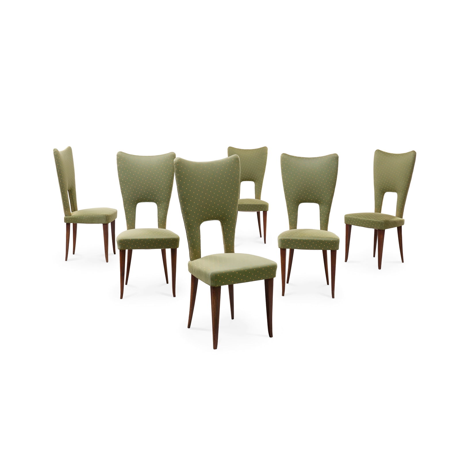 PIER LUIGI COLLI  1895-1968 Sei sedie  anni ‘50  - PIER LUIGI COLLI  1895-1968 Six chairs  1950s (1 of 1)