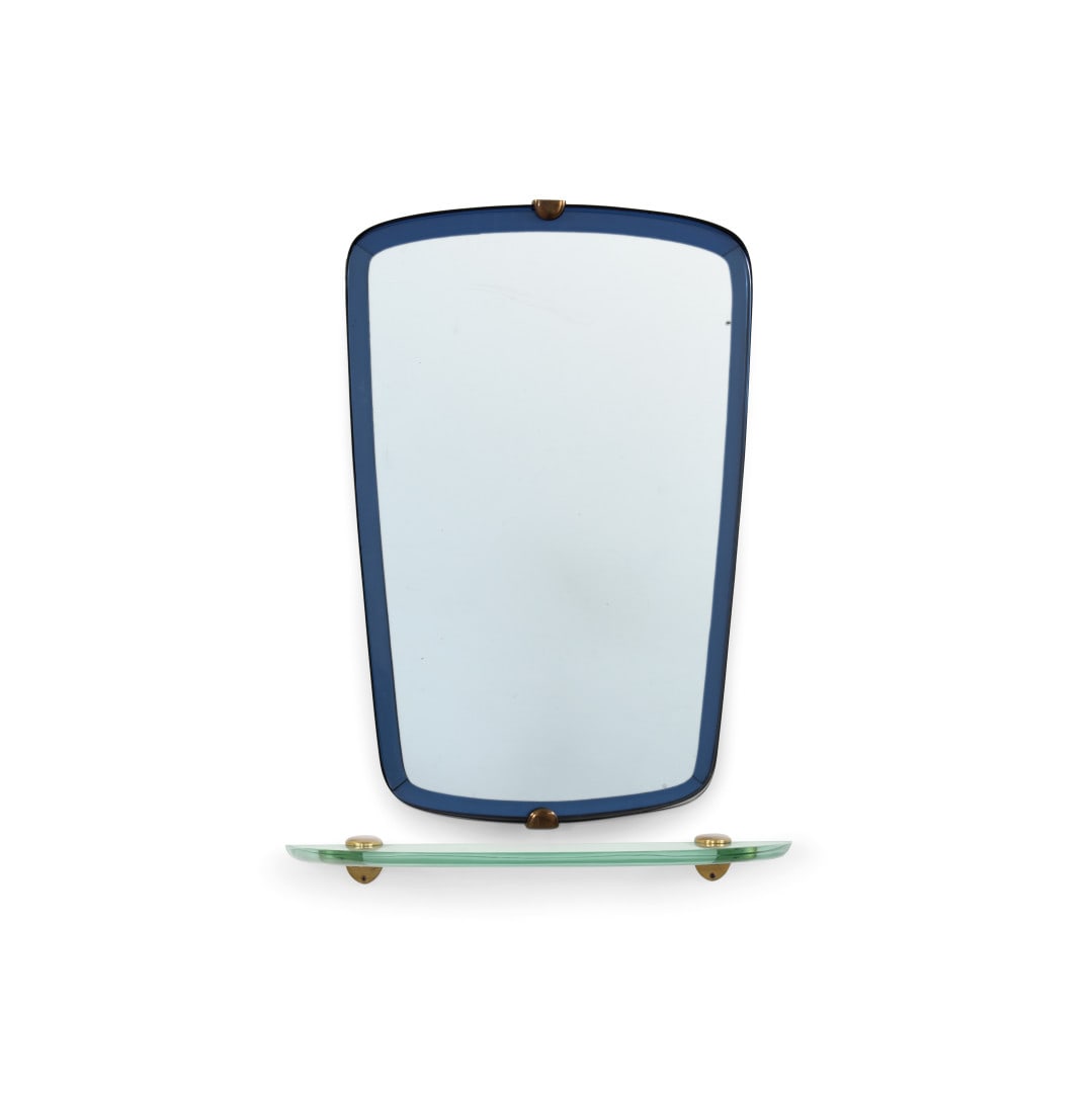 CRISTAL ART Specchio e mensola  anni '50  - CRISTAL ART Mirror and shelf  1950s (1 of 1)