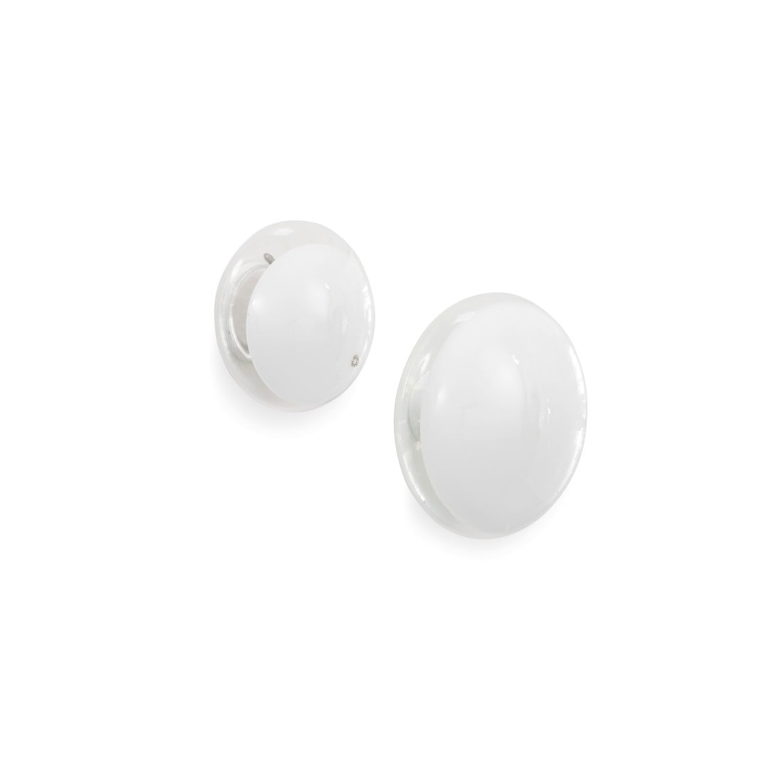 ROBERTO PAMIO  1937-2021 Due lampade da parete o soffitto 'Gill' per Leucos  anni ‘70  - ROBERTO (1 of 1)