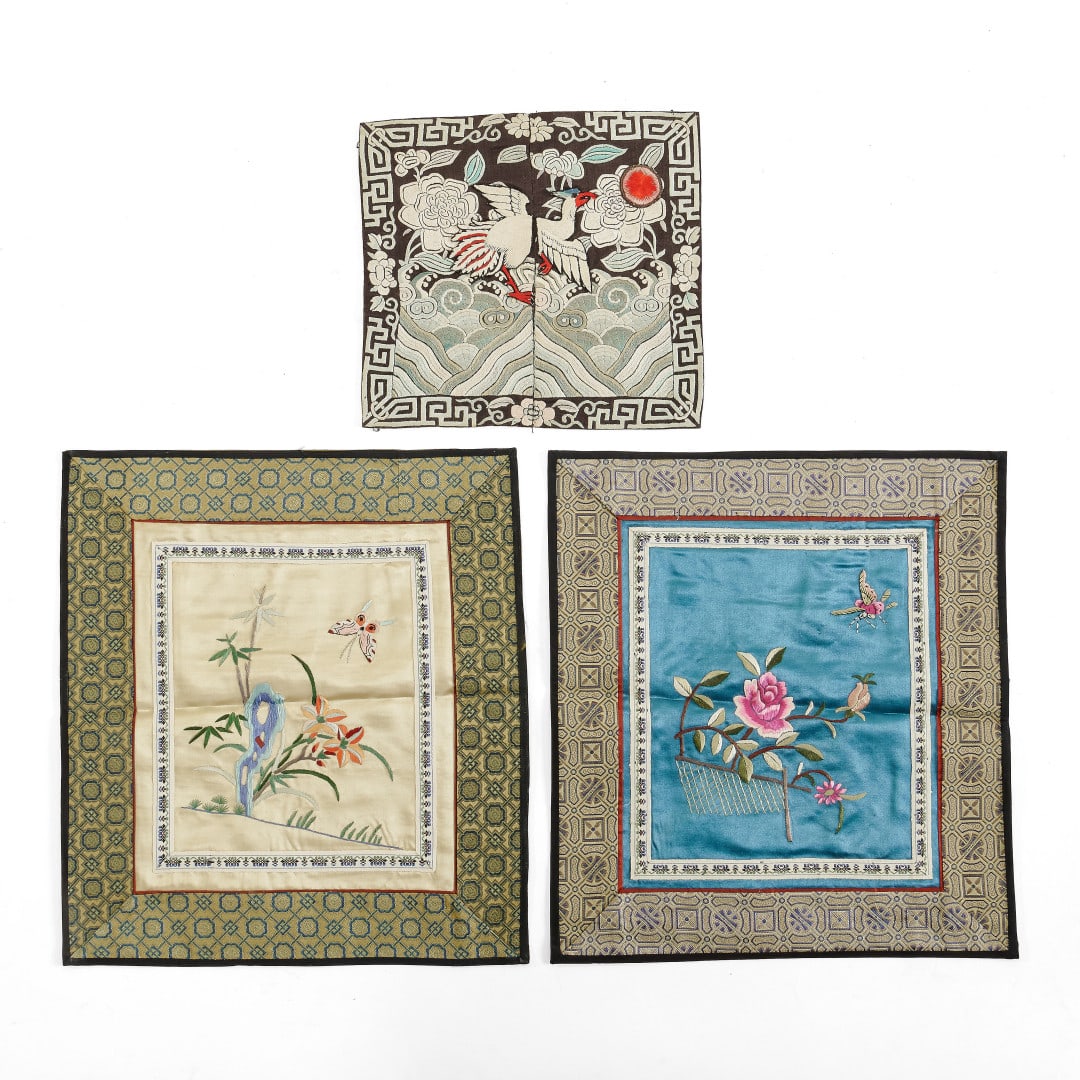 Three embroideries China, 20th century (1 of 1)