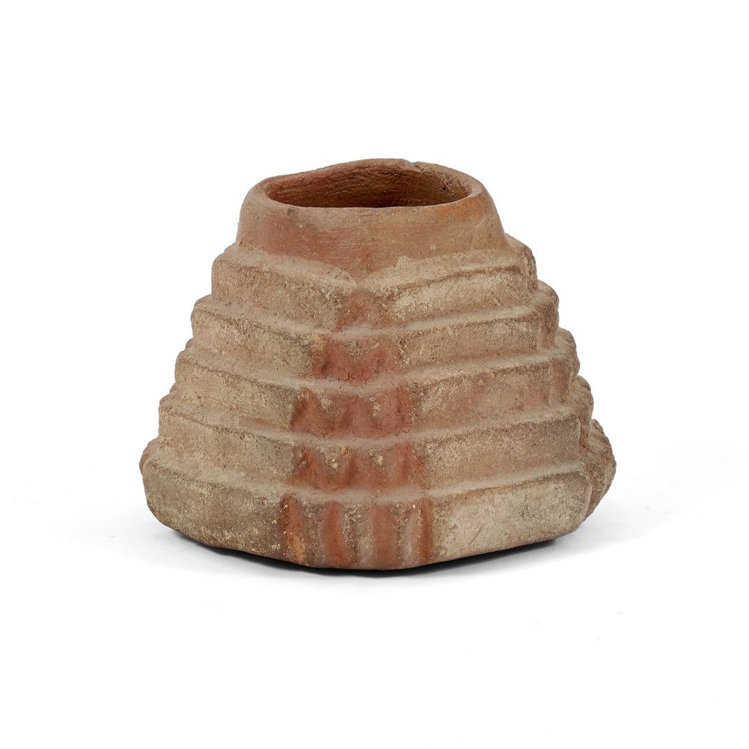 Pyramid model Peru, Moche culture, 200 B.C.-550 A.D.: Earthenware. 4.3 x 5.1 in.