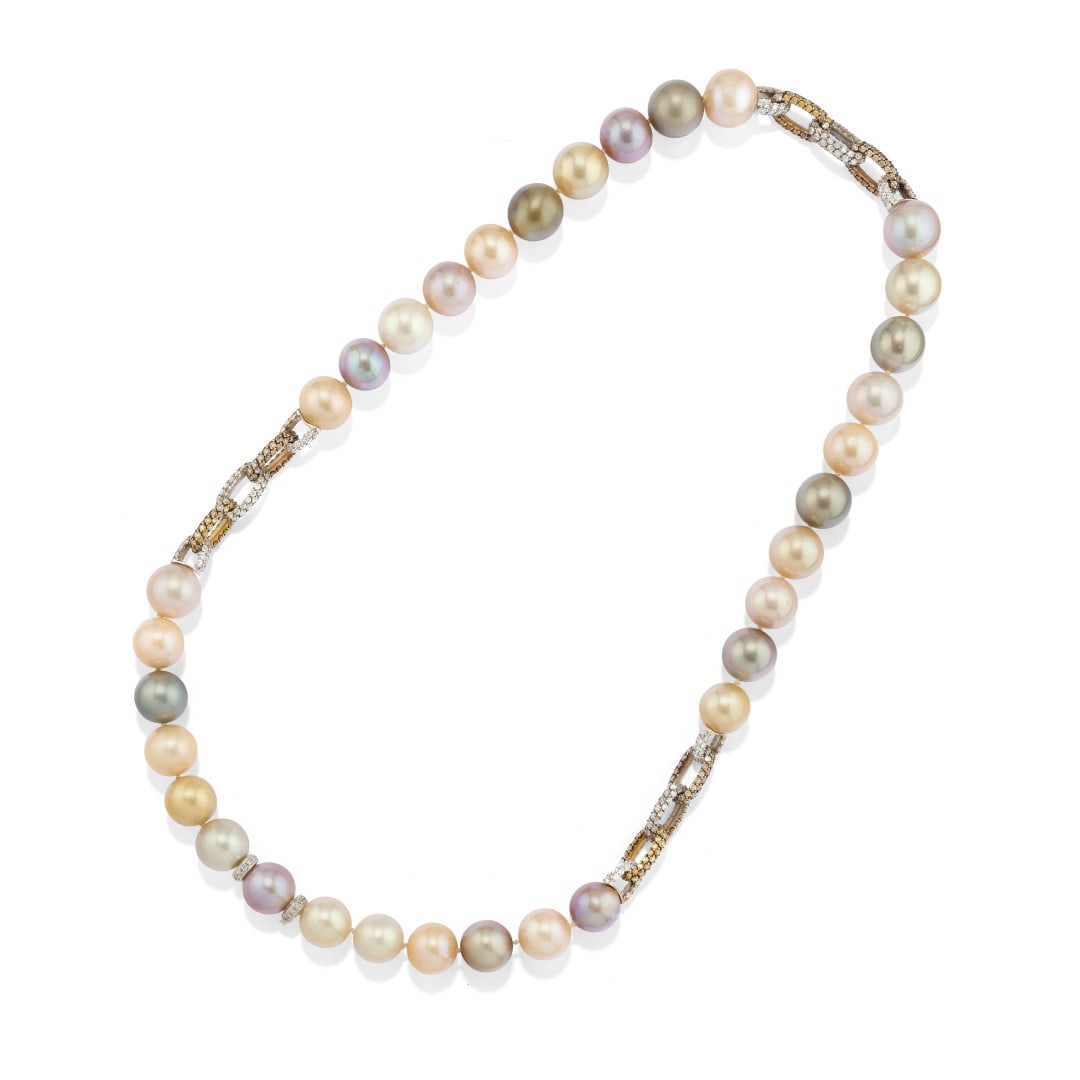 COLLANA IN PERLE COLTIVATE SOUTH SEA MULTICOLOR - MULTI-COLOURED SOUTH SEA CULTURED PEARL NECKLACE (1 of 2)