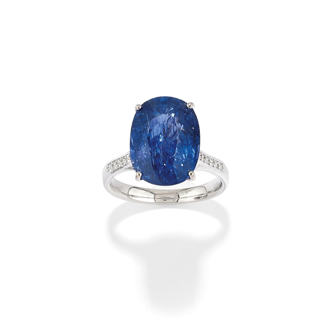 ANELLO IN ZAFFIRO E DIAMANTI - SAPPHIRE AND DIAMOND RING (1 of 1)