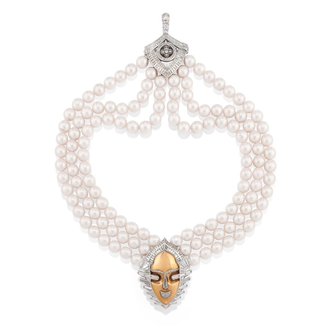 IMPORTANTE COLLIER IN PERLE COLTIVATE GIAPPONESI "OMAGGIO A VENEZIA", MANTOVANO - IMPORTANT (1 of 3)