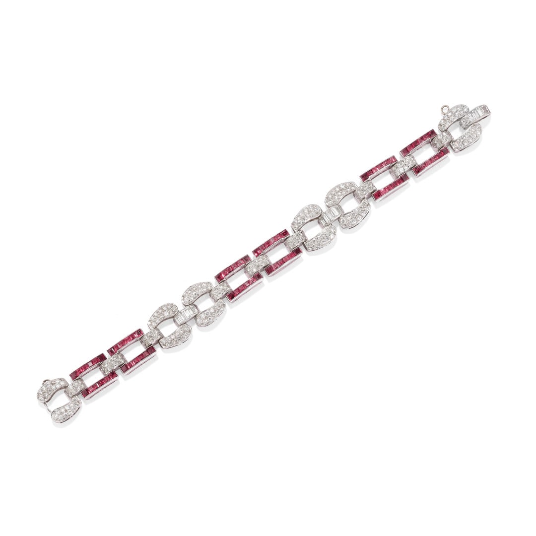 BRACCIALE IN DIAMANTI E RUBINI - DIAMOND AND RUBY BRACELET (1 of 2)