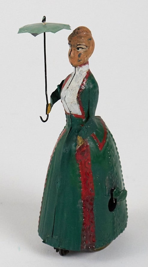 C.R. - MADE IN FRANCE Donna con ombrello Inizi '900 - C.R. - MADE IN FRANCE Woman with umbrella (1 of 2)