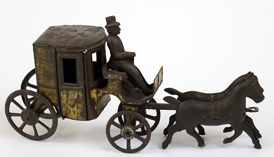 GIACOMO GIOIA Carrozza con due cavalli Inizi '900 - GIACOMO GIOIA Carriage with two horses Early (1 of 1)