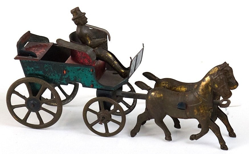 GIACOMO GIOIA Carrozza con due cavalli Inizi '900 - GIACOMO GIOIA Carriage with two horses Early (1 of 1)