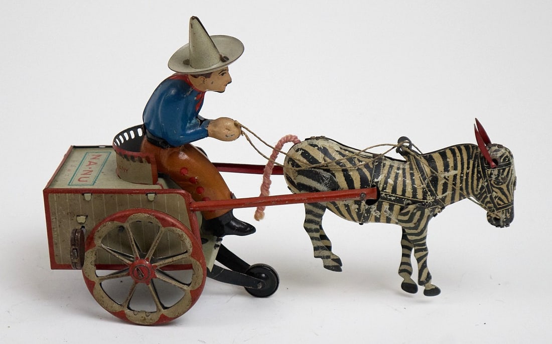 LEHMANN - MADE IN GERMANY NA.NU Carretto con zebra #752 Anni '20/'30 - LEHMANN - MADE IN GERMANY (1 of 2)