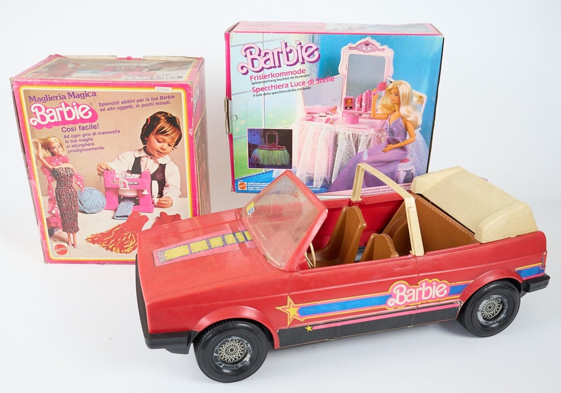 MATTEL Specchiera Luce di Stelle #2310, Maglieria Magica #7830 e VW Golf Cabriolet #8298 Anni '80 (1 of 2)