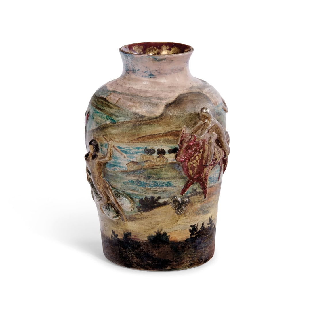 PIETRO MELANDRI 1885-1976 Vaso con figure applicate anni '50 - PIETRO MELANDRI 1885-1976 Vase (1 of 1)