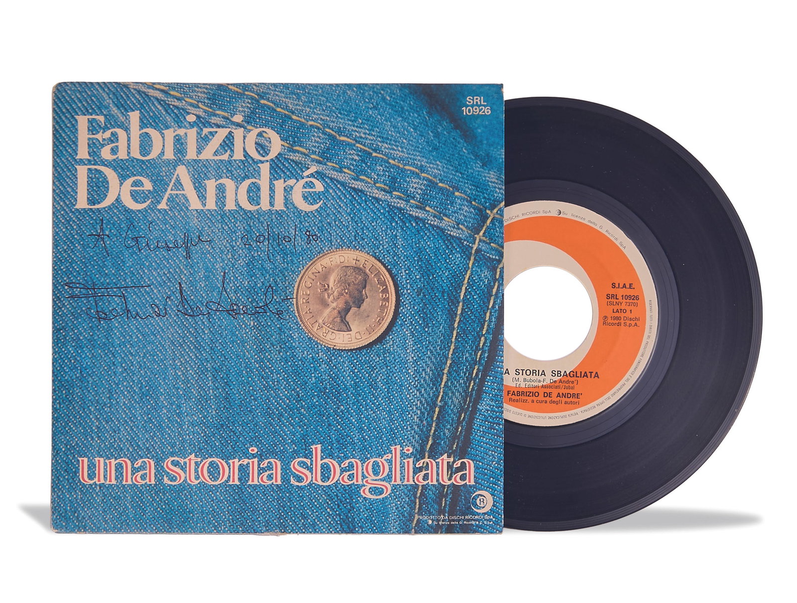 FABRIZIO DE ANDRÉ Una Storia Sbagliata 1980 (1 of 1)