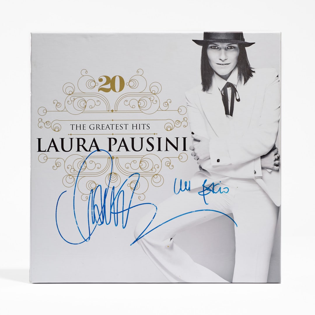 LAURA PAUSINI The Greatest Hits 2013: Original 4 LP box set, signed by the artist on the cover 