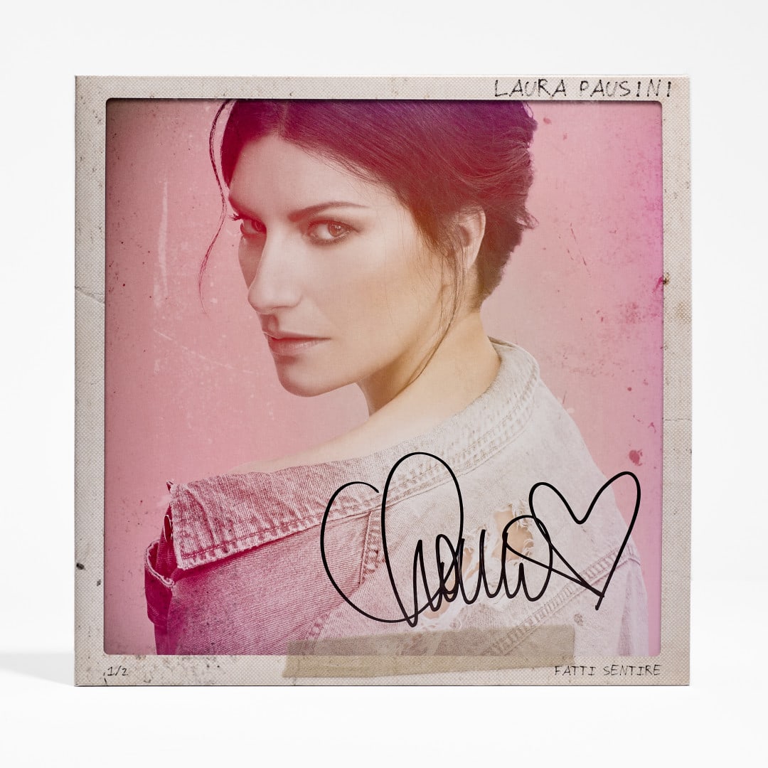 LAURA PAUSINI Fatti Sentire 2018: Original LP signed by the artist on the cover 