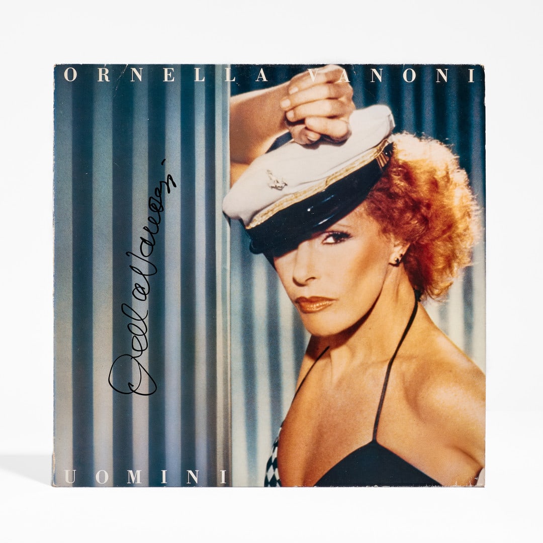 ORNELLA VANONI Uomini 1983: Original LP autographed by the artist on the cover 