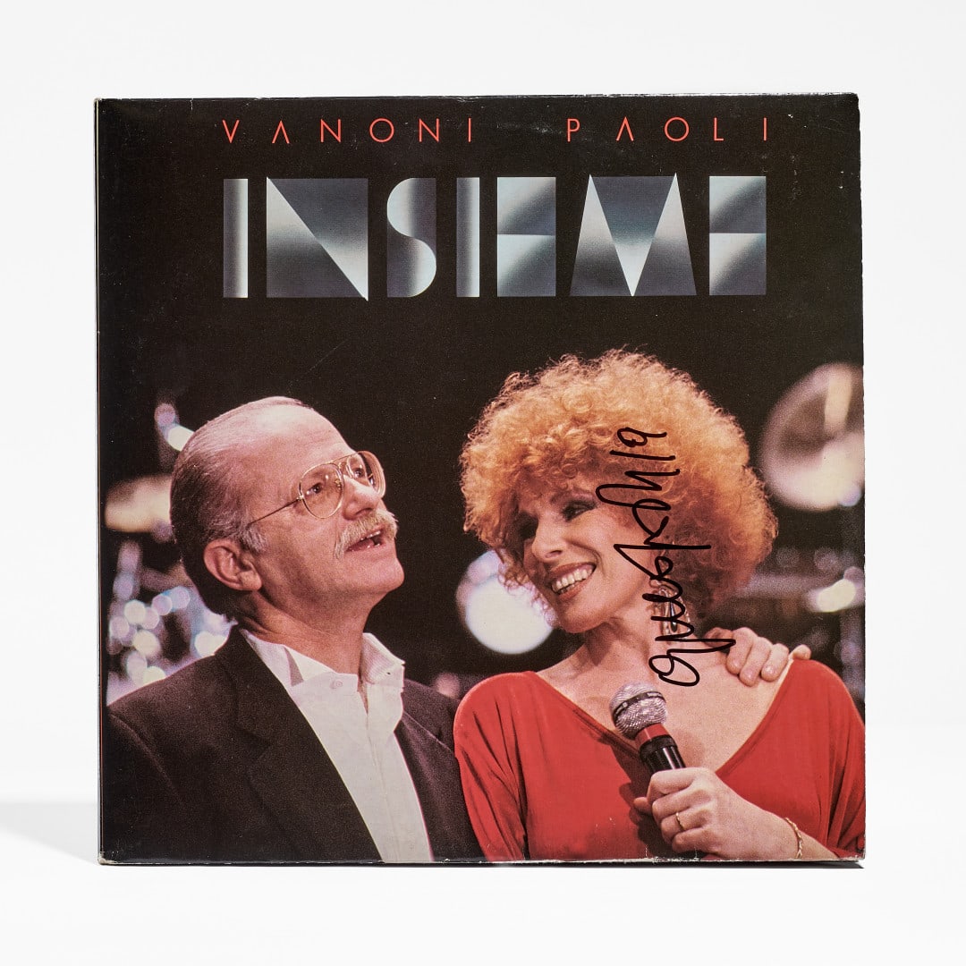 ORNELLA VANONI E GINO PAOLI Insieme 1985: Original LP signed on the cover by Gino Paoli 