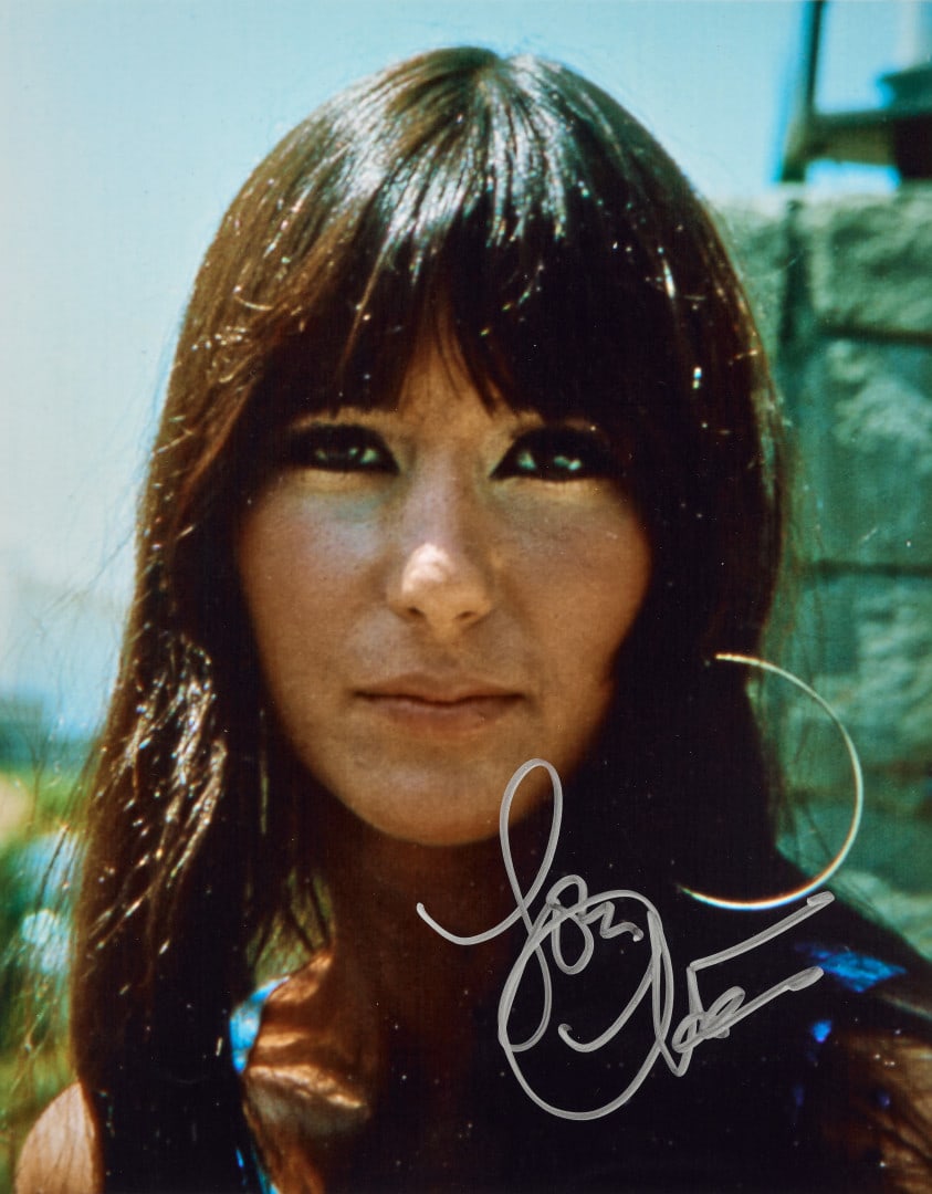 CHER Signed photographic print: Signed photographic print featuring a portrait of the artist 10.04 x 7.87 in.