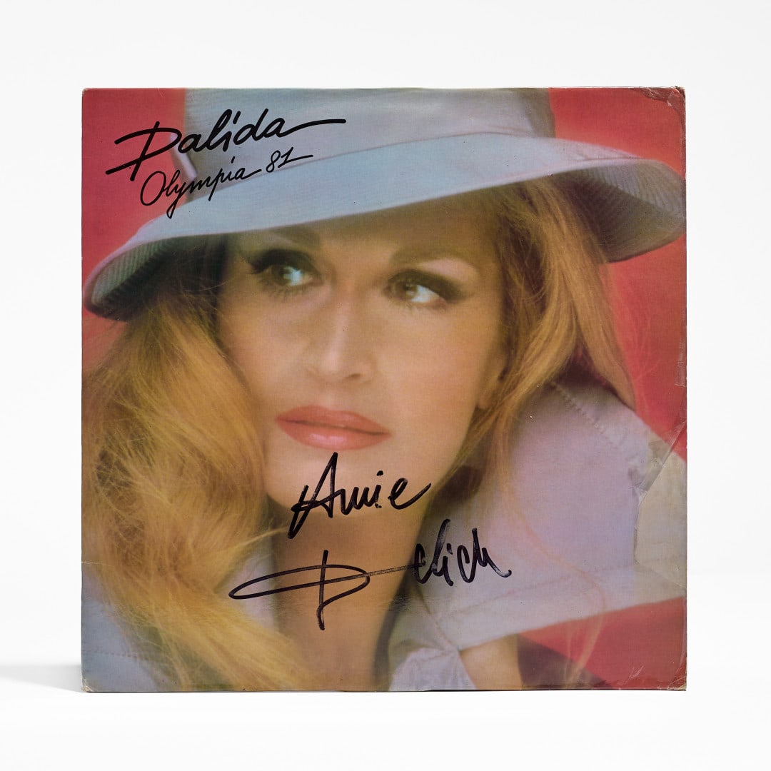 DALIDA Olympia 81 1981: Original LP autographed by the artist on the cover 