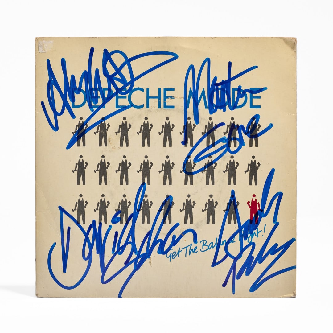 DEPECHE MODE Get the Balance Right! / The Great Outdoors! 1983: 45 RPM featuring autograph signatures of all band members on the cover