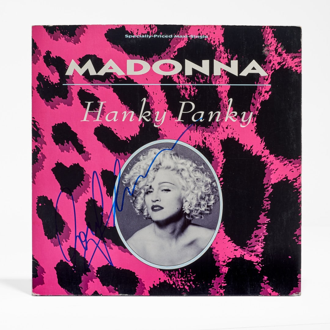 MADONNA Hanky Panky 1990: 45 RPM signed by the artist on the cover 
