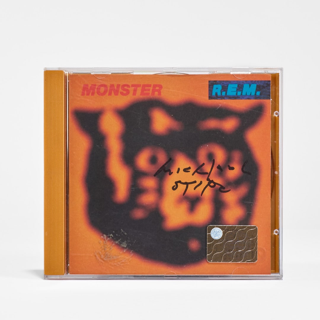 R.E.M. Monster 1994: Signed CD by Michael Stipe on the inner cover of the booklet