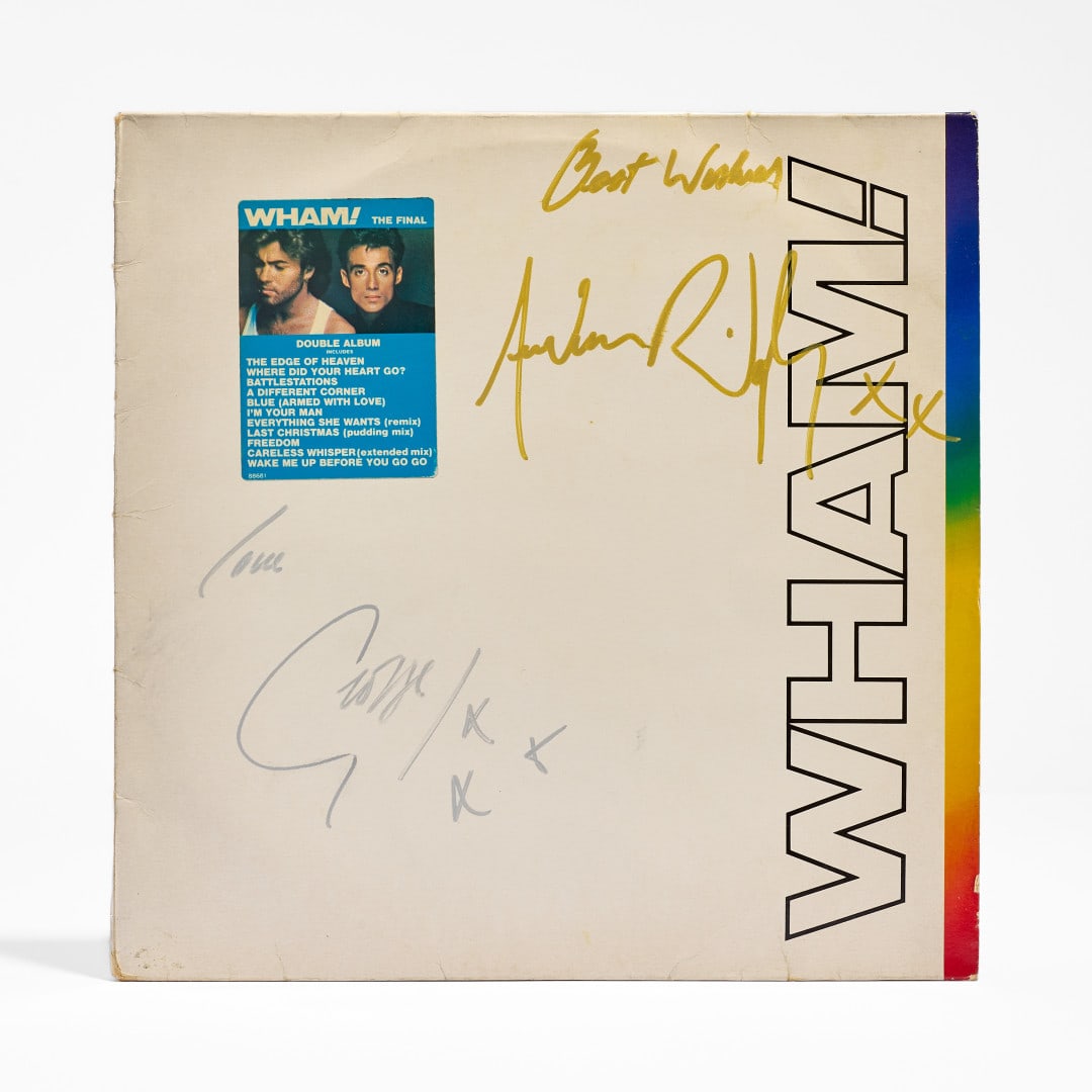WHAM! The Final 1986: Original LP signed on the cover by George Michael and Andrew Ridgeley
