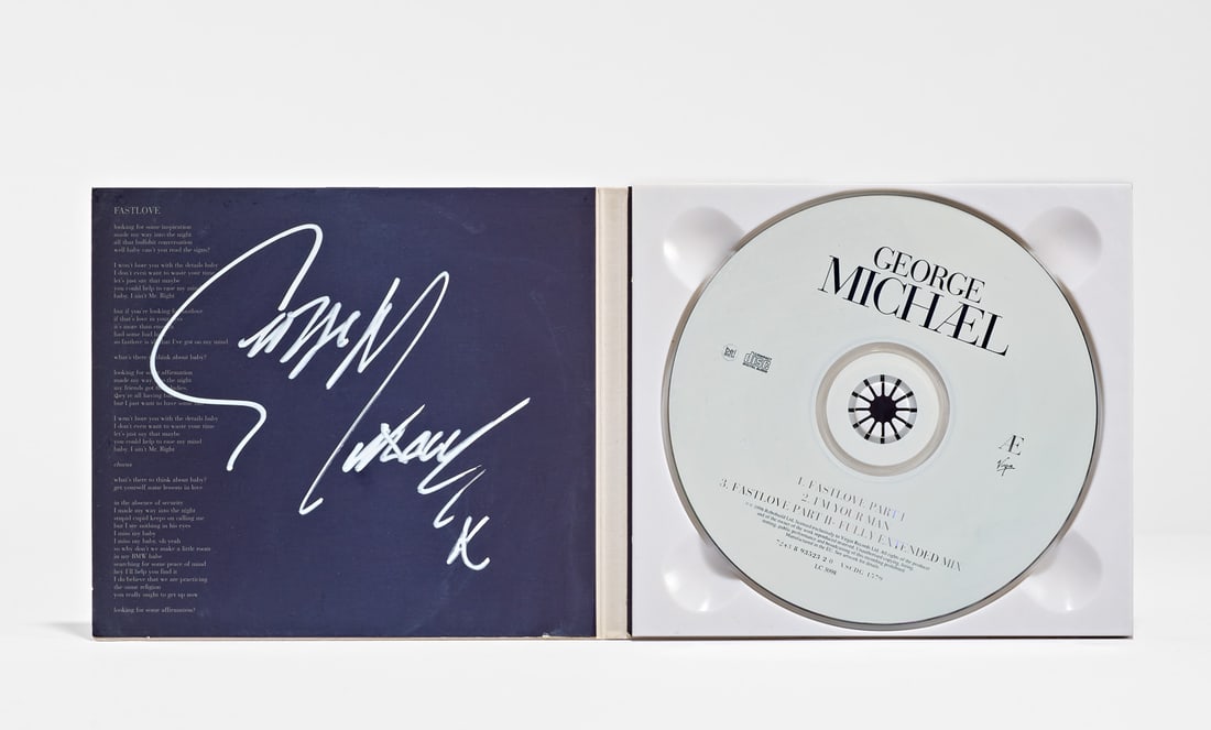 GEORGE MICHAEL Fastlove 1996: Single CD signed on the inner booklet