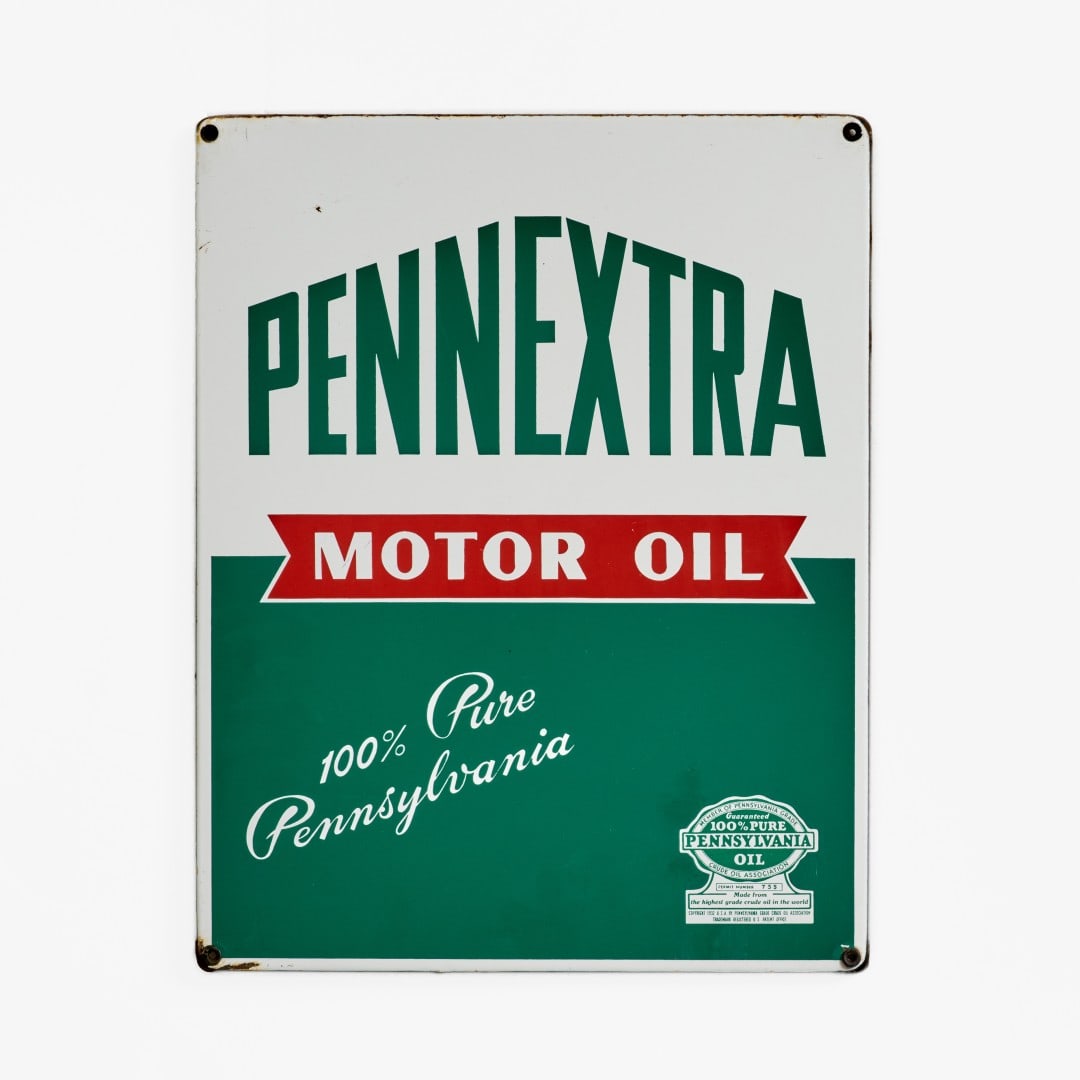 PENNEXTRA MOTOROIL anni '60 - PENNEXTRA MOTOROIL 1960s: In latta smaltata. Buono stato. 38,00 x 48,00 cm - Enameled tin. Good condition. 14.96 x 18.90 in.