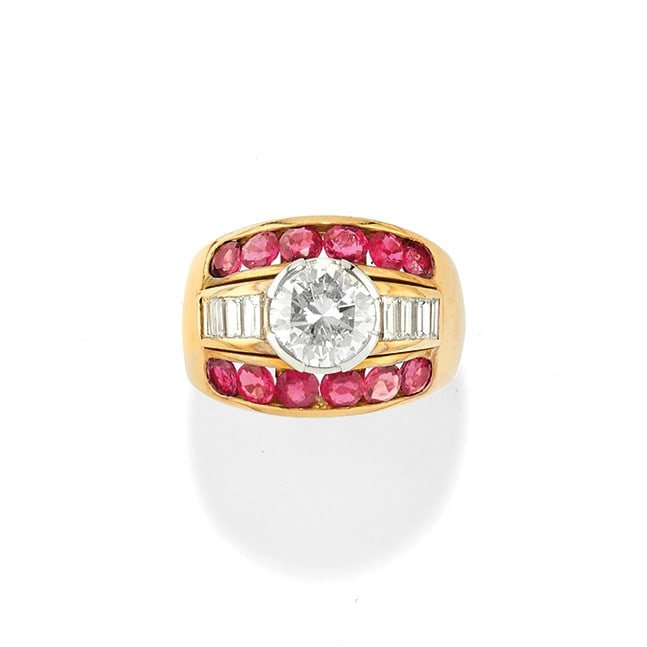 ANELLO IN DIAMANTI E RUBINI - DIAMOND AND RUBY RING (1 of 1)