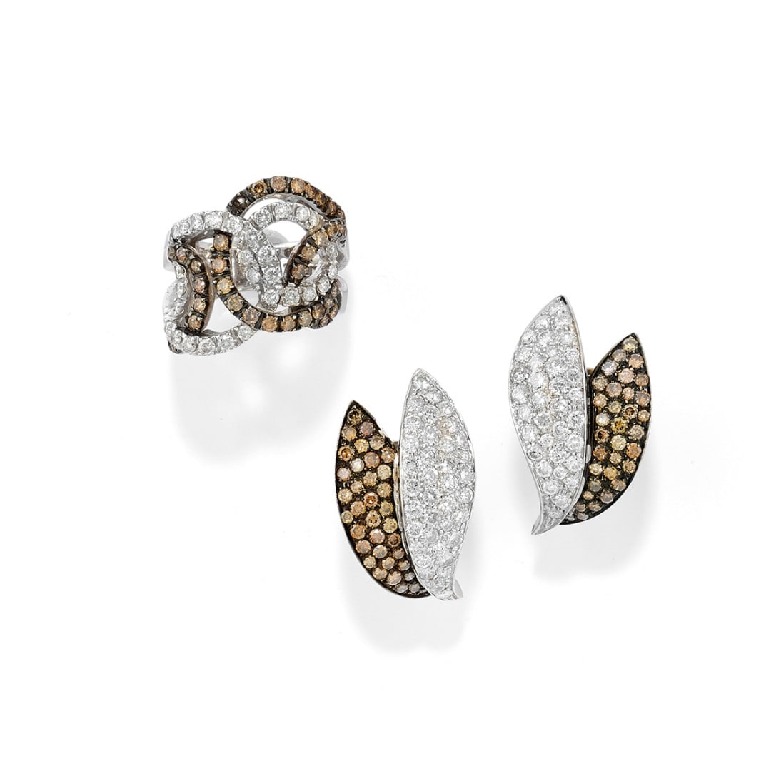 DEMI-PARURE IN DIAMANTI - DIAMOND DEMI-PARURE (1 of 1)