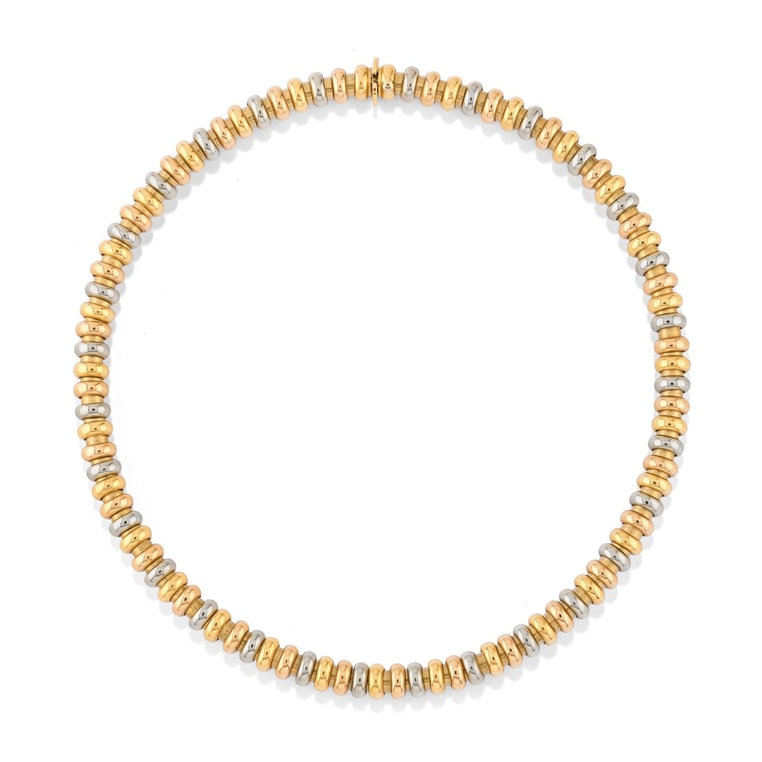GIROCOLLO IN ORO TRICOLORE 18 KT - 18K TRICOLOUR GOLD NECKLACE (1 of 1)