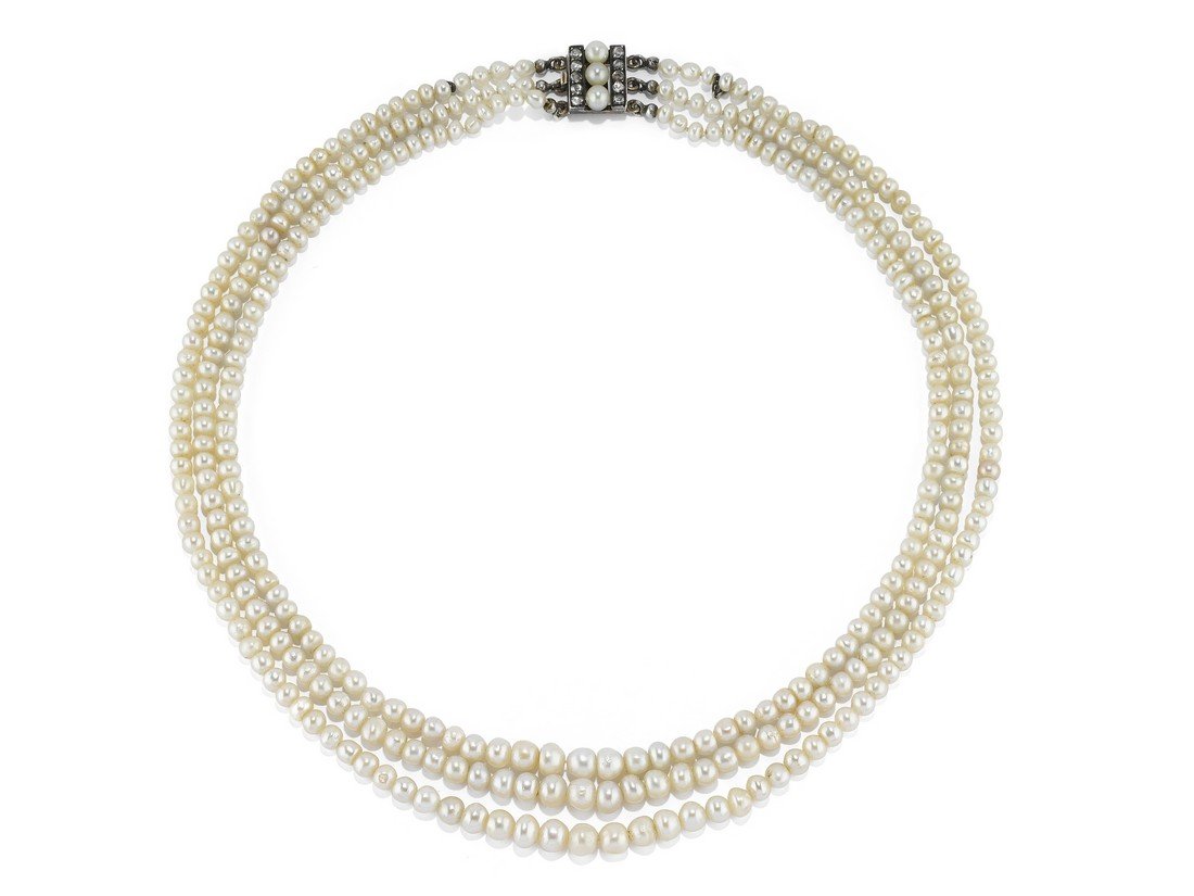 COLLANA DI PERLE NATURALI  NATURAL PEARL NECKLACE (1 of 1)