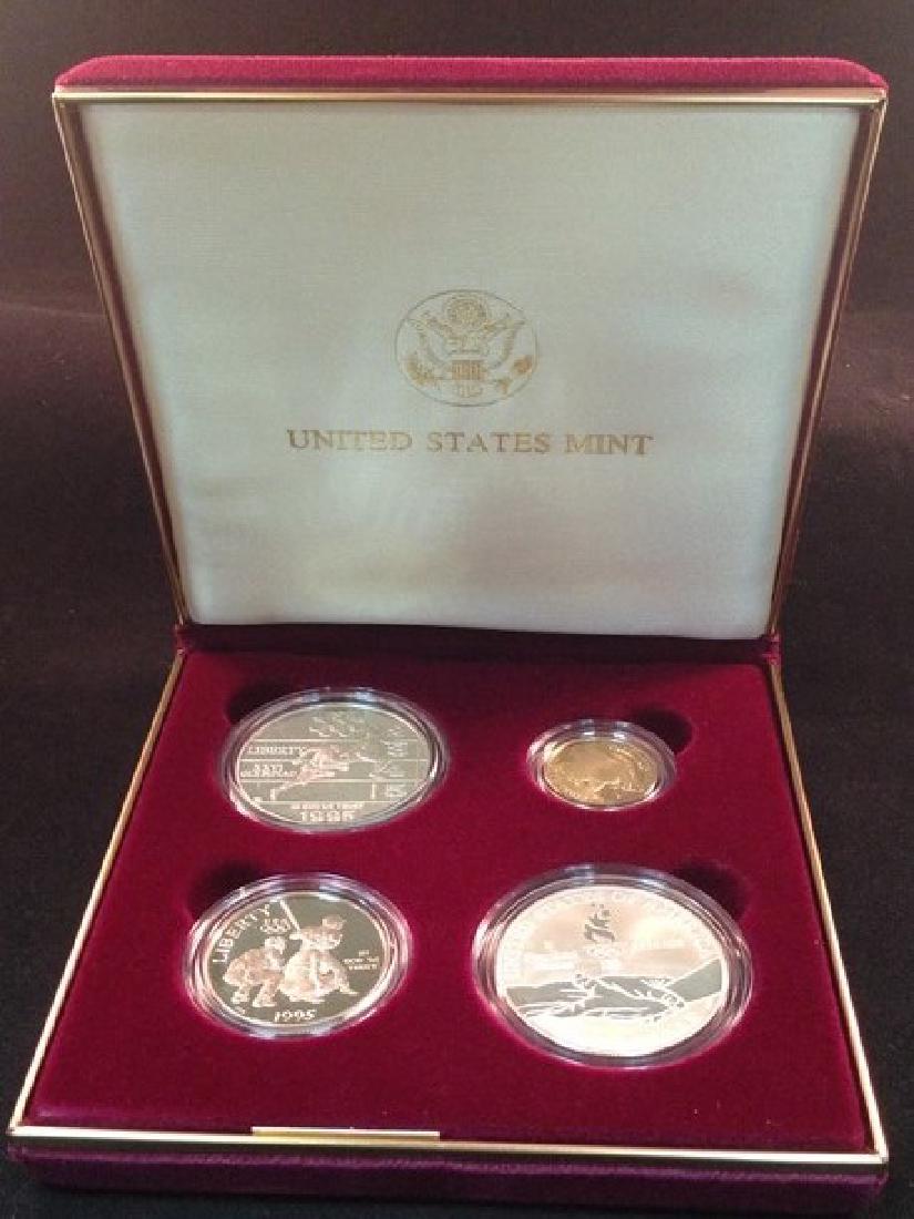 1995 Four Coin Proof Set W/COA (1 of 6)