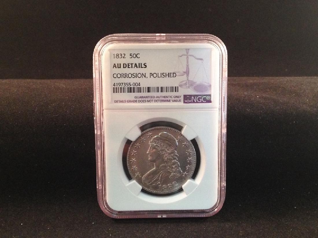 1832 Capped Bust Half Dollar AU Details (1 of 3)