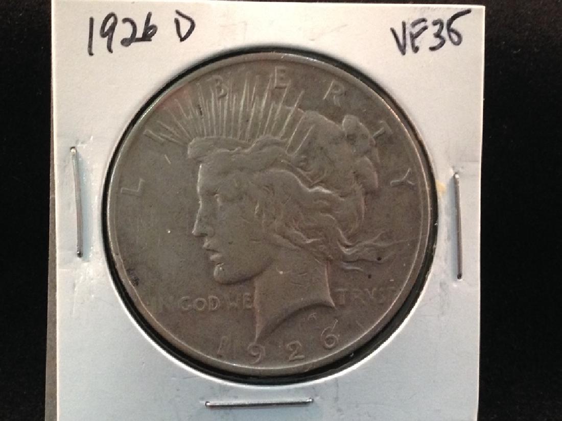 1926 D Better Date Peace Silver Dollar (1 of 2)