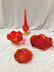 Lot (4) Vintage Amberina Glass Items, VIKING &