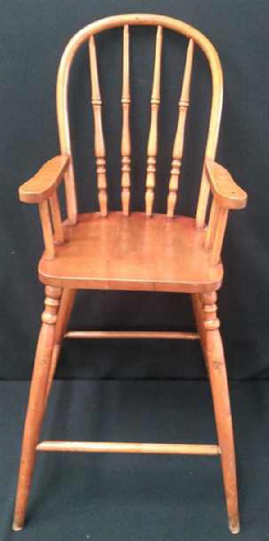 Vtg Child S Wooden High Chair Jenny Lind Style Nov 24 2017 Complete Auctions In Fl