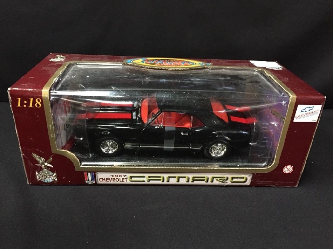 ROAD LEGENDS 1:18 Scale 1967 Chevy CAMARO Z28: Wow, what a great car!! This is a Road Legends, 1:18 scale, 1967 Chevrolet Camaro Z-28 Die Cast Replica. It is black with red interior and comes to the wining bidder, brand new in sealed box. Please s