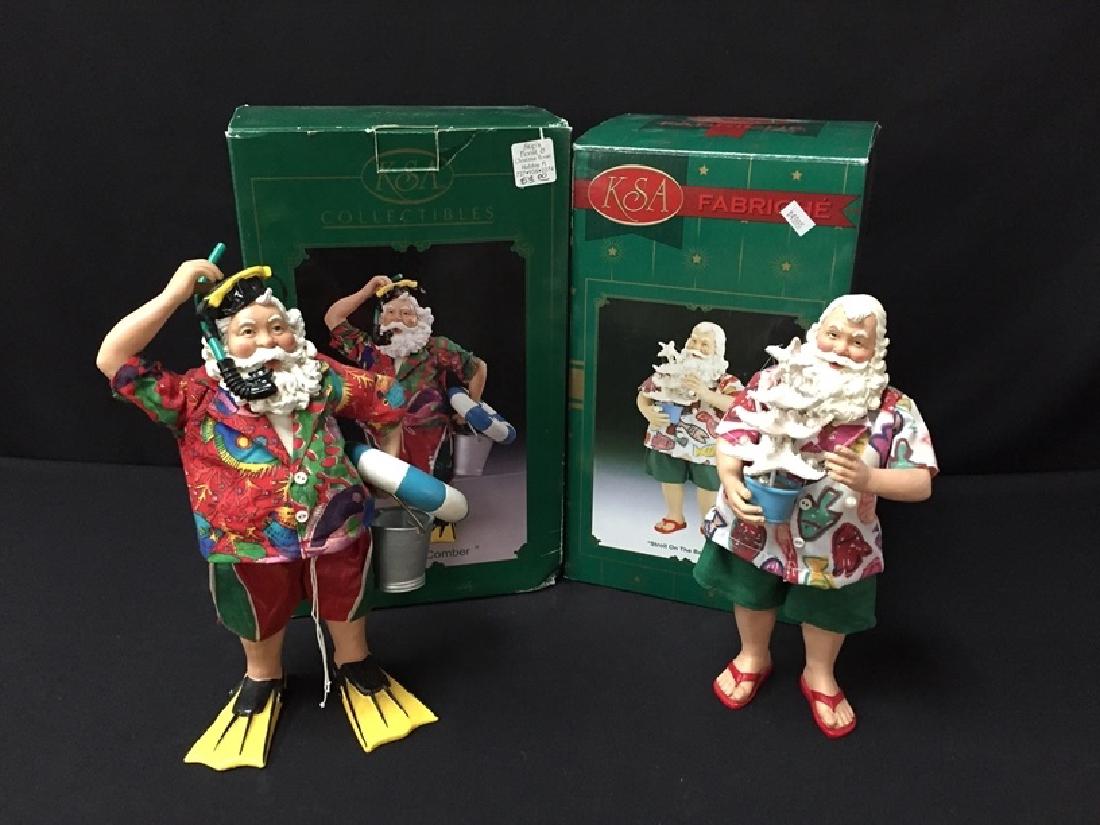 Lot of (2) Kurt S. Adler Collectibles W/Boxes: Stroll on the Beach, and Beach comber. Both very nice Christmas Collectibles