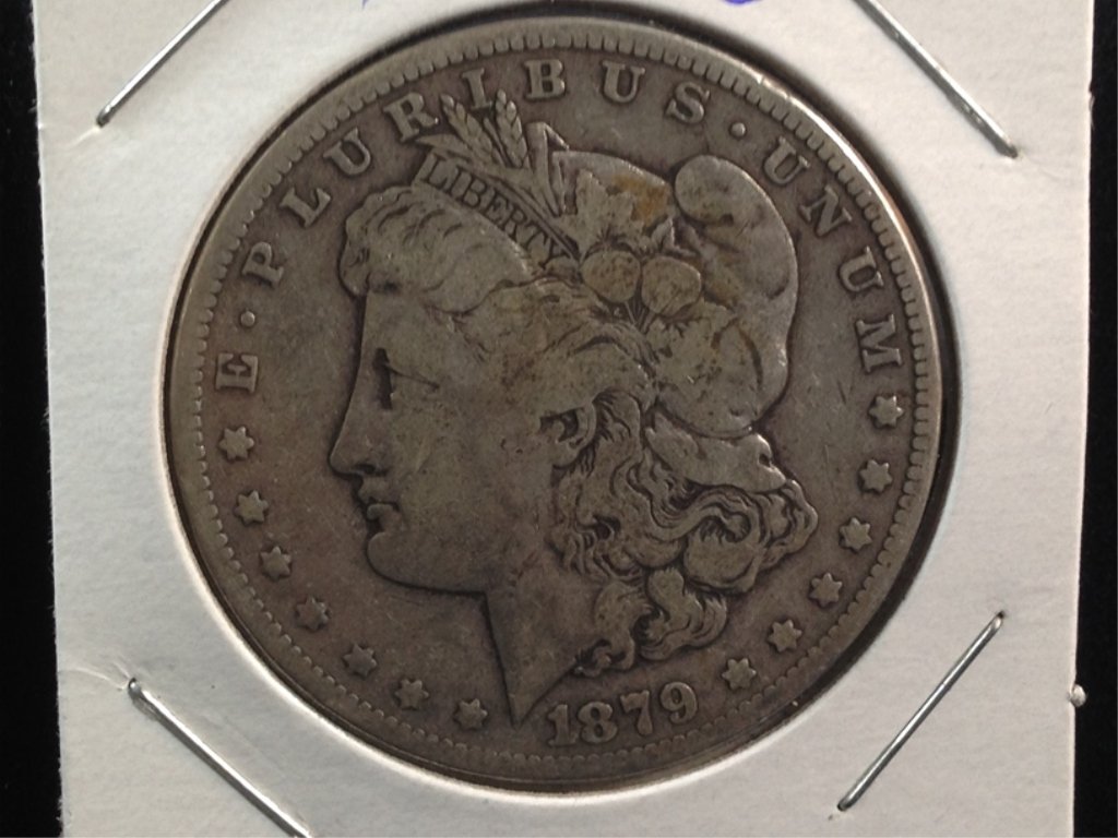 1879-S Morgan Silver Dollar.: Make you bids known on this collectible silver dollar from the San Fran mint in 1879.