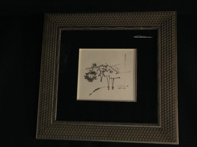 Jack Levine Woodcut Titled "Pagoda".: ARTIST: Jack Levine (1915- ), TITLE: Pagoda, MEDIUM: Original woodcut on Arches paper, IMAGE SIZE: 12-1/4" x 19". Unsigned Edition: 'Facing East', 1970. Frame is approx. 25-1/2" x 24-3/4".